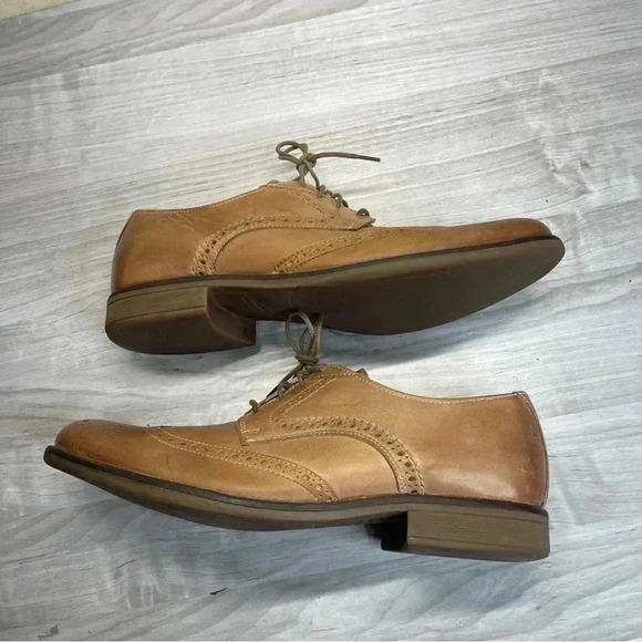 Bostonian Brown Leather Derby Wingtip Men’s Dress Shoes size 10.5M - Picture 6 of 12